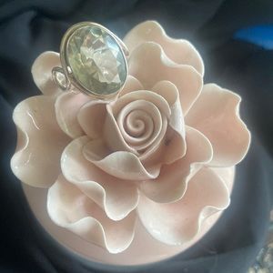 Sterling gemstone ring.